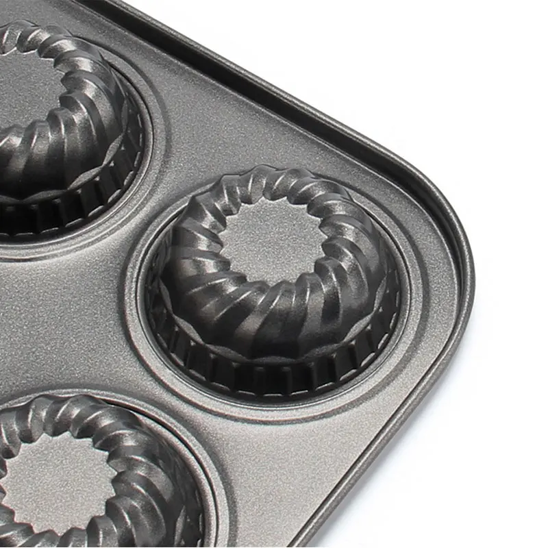 6/12 чашки мини Выпекание Пан/олова небольшой рифленая труба сковорода с