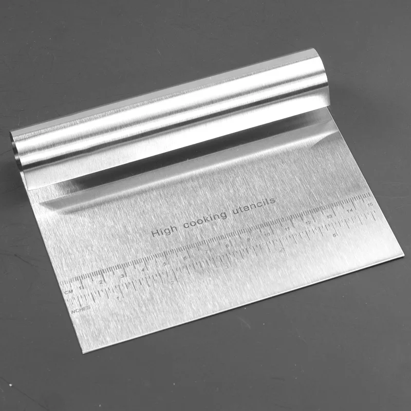 Лопатки для теста из нержавеющей стали со шкалой пиццы скребок помадной массы