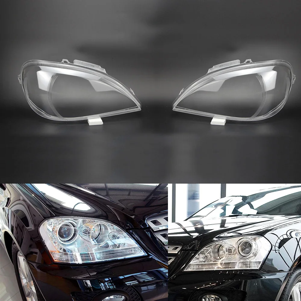 A Pair Для Mercedes-Benz W163 ML320 ML350 ML500 Автомобильная фара с прозрачными линзами - Цвет: A Pair