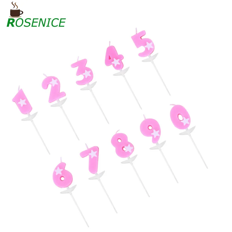10 шт. модные шикарные стильные креативные свечи для торта цифровые в виде