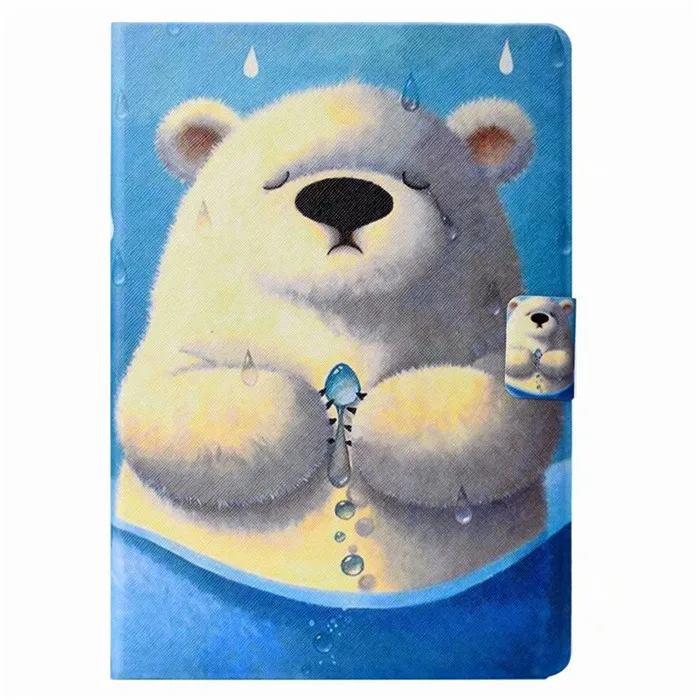 bei ji xiong Чехол для планшета для Samsung Galaxy Tab A A6 10," SM-T580 T585 T580 T585N умный чехол Funda с мультипликационным принтом из искусственной кожи кожа+ пленка+ ручка - Цвет: bei ji xiong
