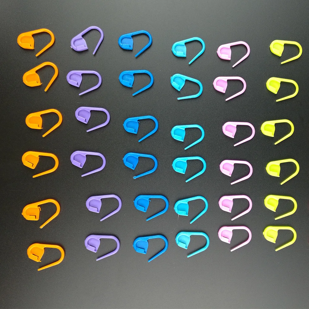 120PCS Safety Pins Locking Stitch Markers Colorful Plastic Knitting Crochet Needle Clip Hook Tool | Дом и сад