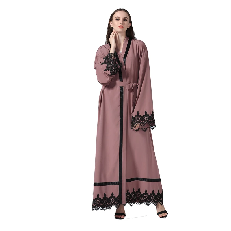 African Dresses For Women Open Belt Long Dresses Muslim Women Clothing Muslim Dress Women Robe Femme Musulmane Cm168