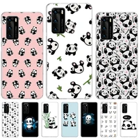 cute pandas case for samsung s21 s20 ultra s21fe soft tpu cover for galaxy s10 5g s9 s8 plus s10e coque back shell