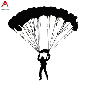 Наклейка на автомобиль, водостойкая виниловая, 17 х16 см, стимуляция прыжков с парашютом, экстремальные виды спорта