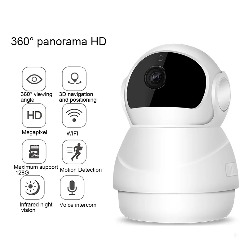 HD 1080p Беспроводная ip камера 360 градусов домашняя безопасности CCTV сетевая с WiFi
