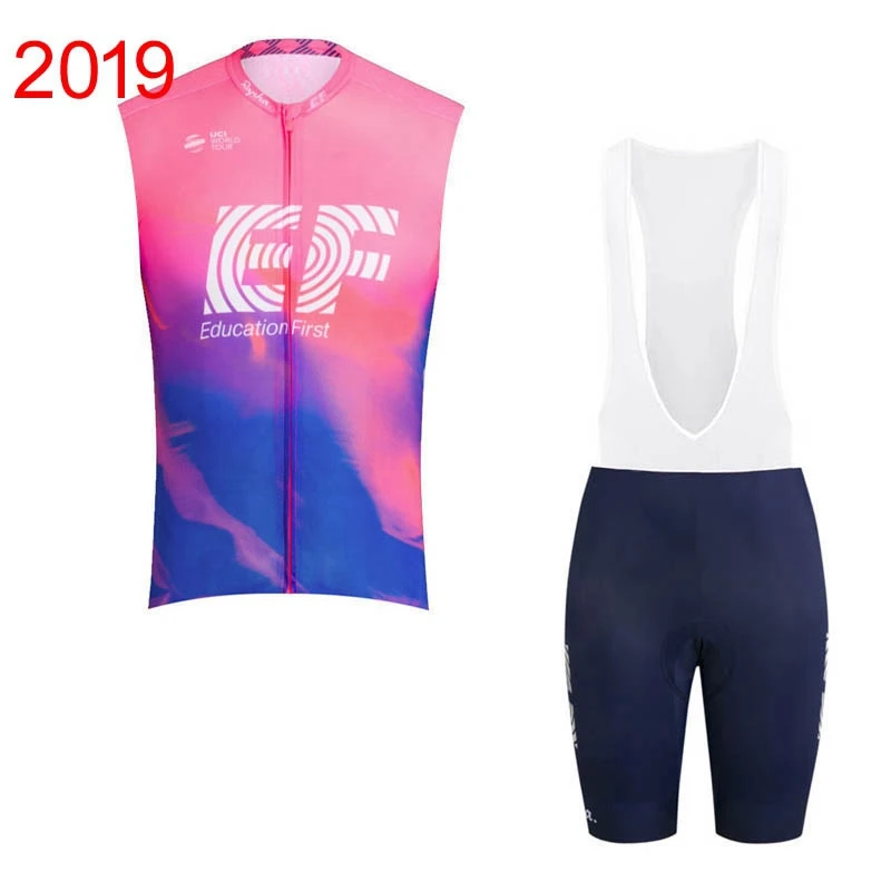 

EF cycling jersey Men summer Breathable sleeveless shirts MTB bicycle bib shorts set maillot ciclismo Racing clothing 122312