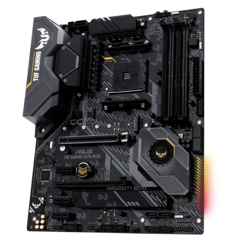 Preise Buchse AM4 Asus TUF GAMING X570-PLUS Motherboard PCI-E 4,0 DDR4 128GB Display Port RGB AMD Ryzen CHAI X570 Gaming Placa-Mãe Am4