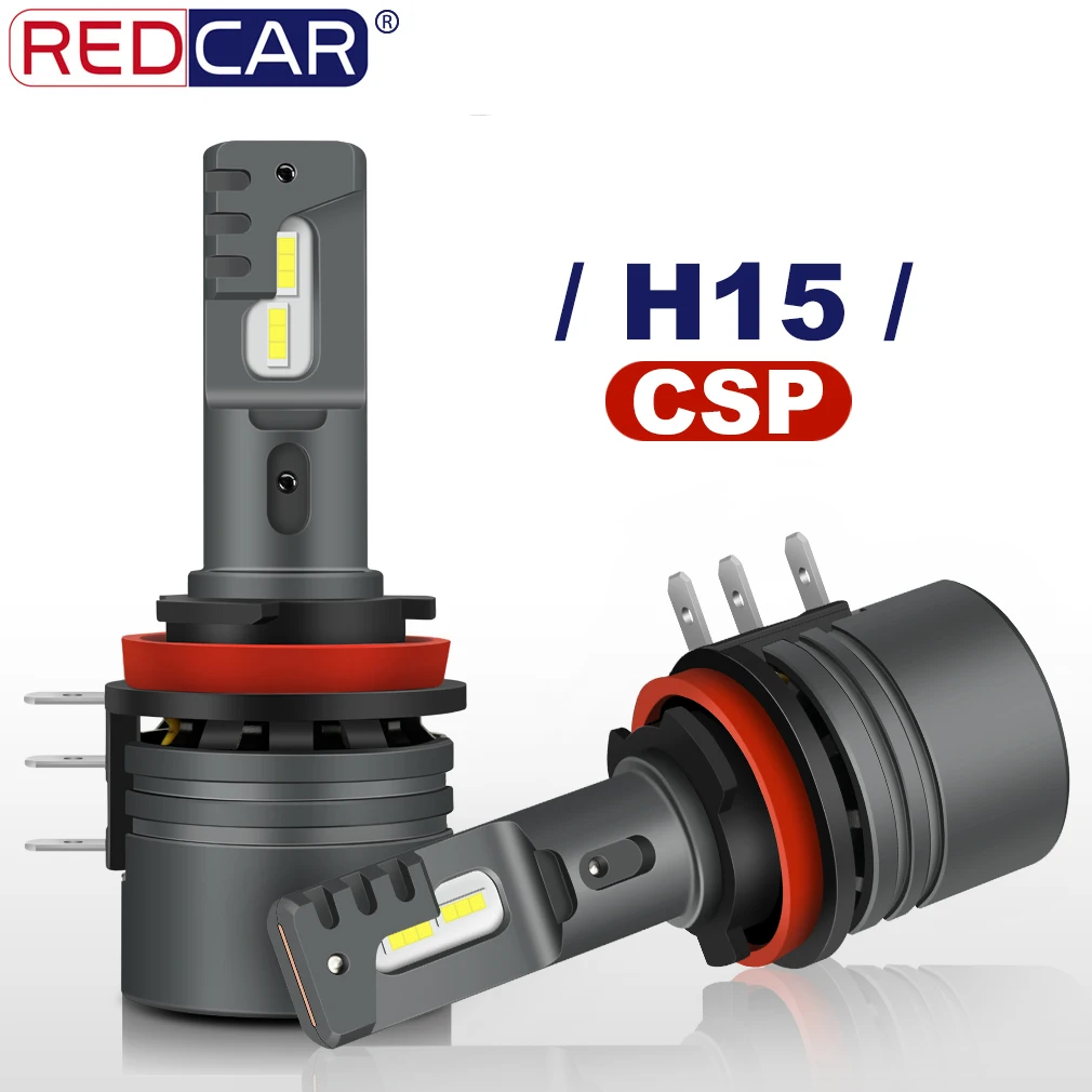 2 шт. H15 светодиодные лампочки Canbus Error Free автомобилей головной светильник 50 Вт 12000LM