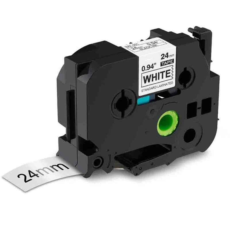4 шт. 24 мм ламинированные черные на белом Совместимость для TZ TZe Ленты с Brother P пресс