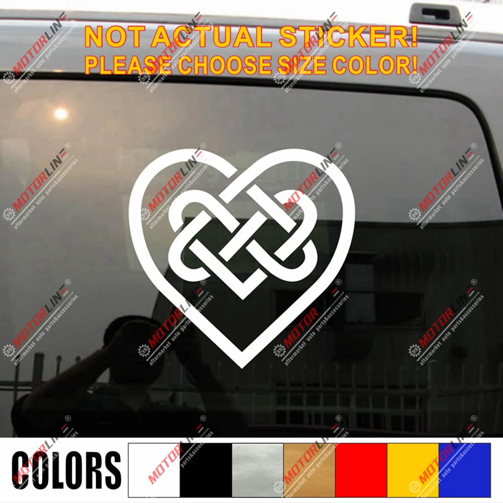 

Виниловые наклейки в виде сердца с ирландским узлом Love Ireland