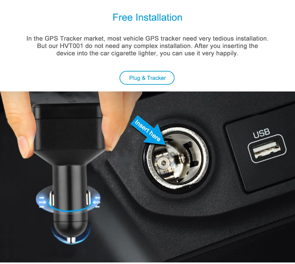 Устройство отслеживания Concox Mini HVT001 компактное и стильное устройство автомобиля