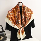 Летний саржевый головной платок, женские квадратные шарфы с принтом, шейный платок, ручная сумка, шейный платок, бандана 90*90 см, шарфы для волос