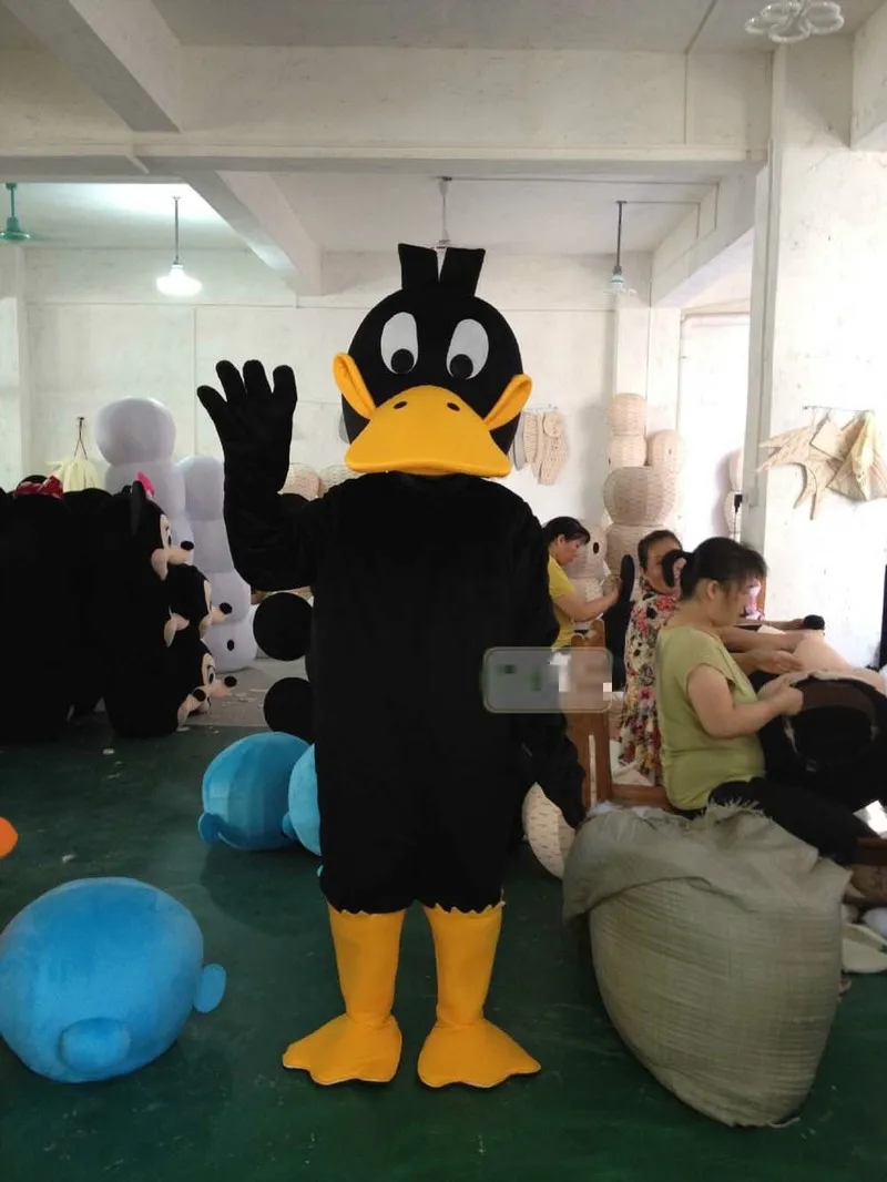 Маскарадный костюм на хэллоуин с изображением утки нарядное платье черной для