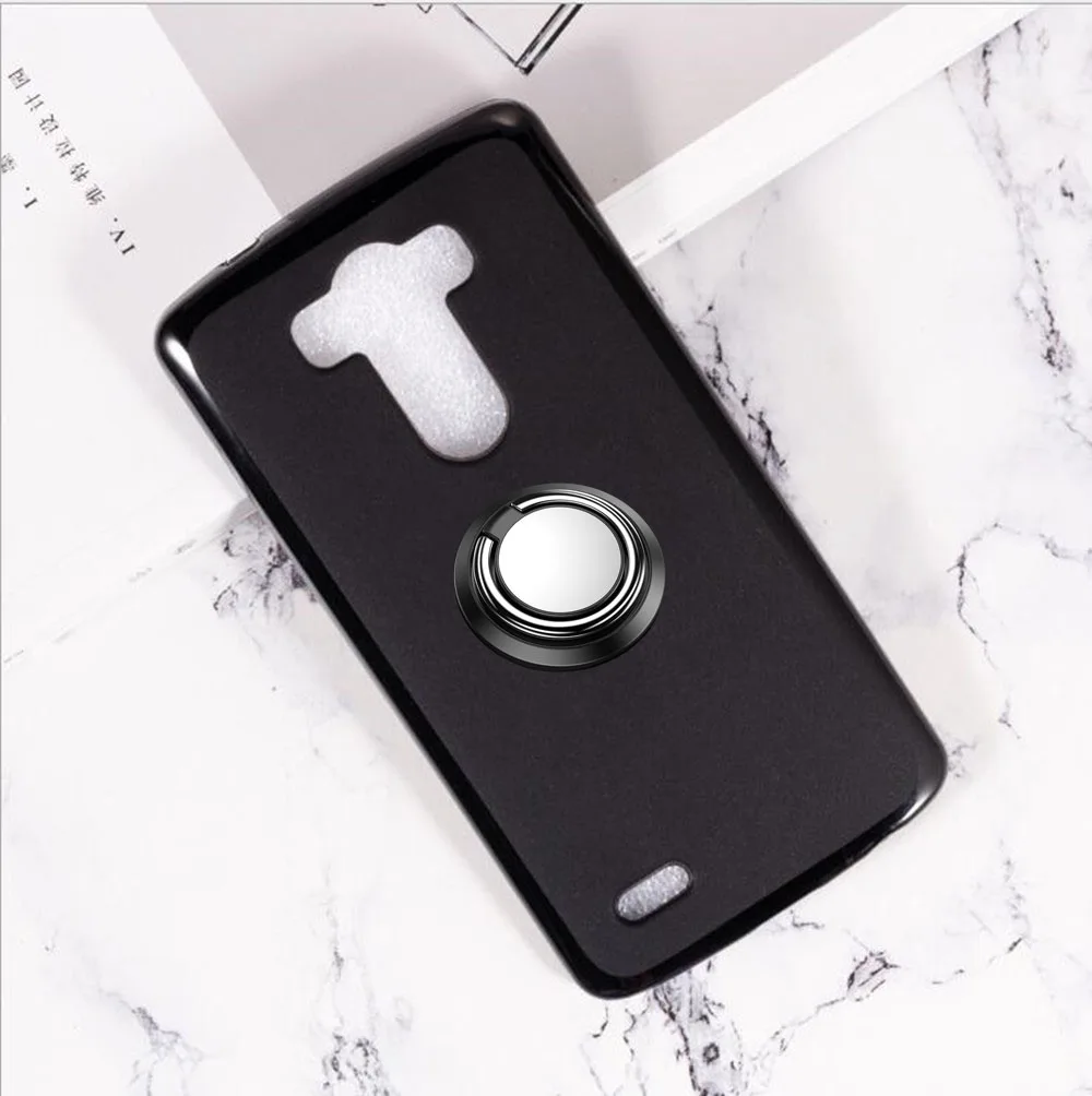 

ТПУ мягкий чехол для LG G7 ThinQ Q6 плюс Q6A G6 K8 2017 AKA Eggy G3 G2 Nexus 5 G Flex 2 задних металлическое кольцо автомобильный чехол с магнитным держателем