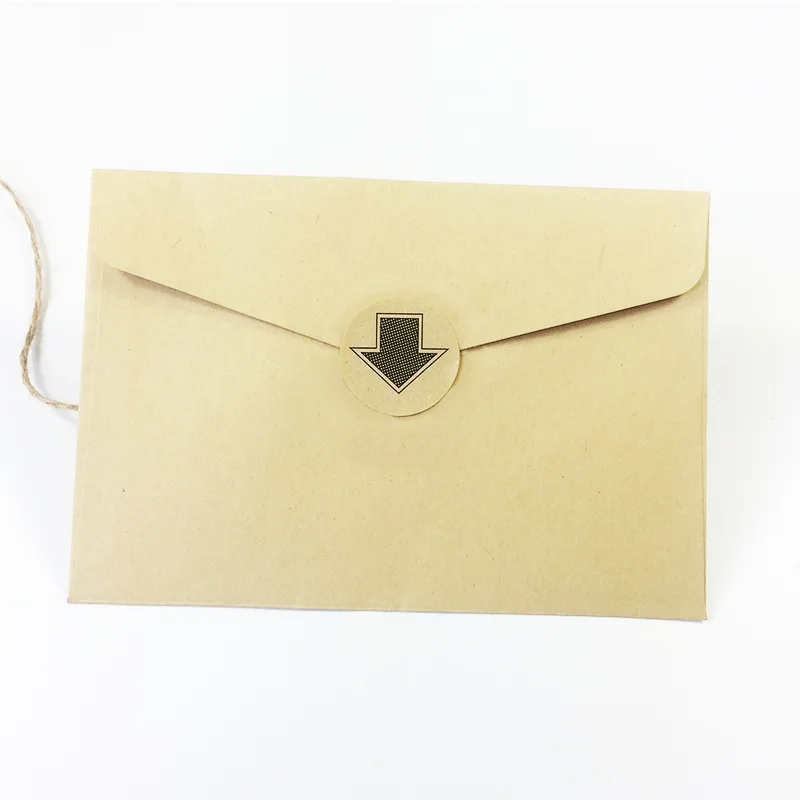 90 шт./лот решетка и Стрелка круглая крафт бумага Уплотнительная наклейка для