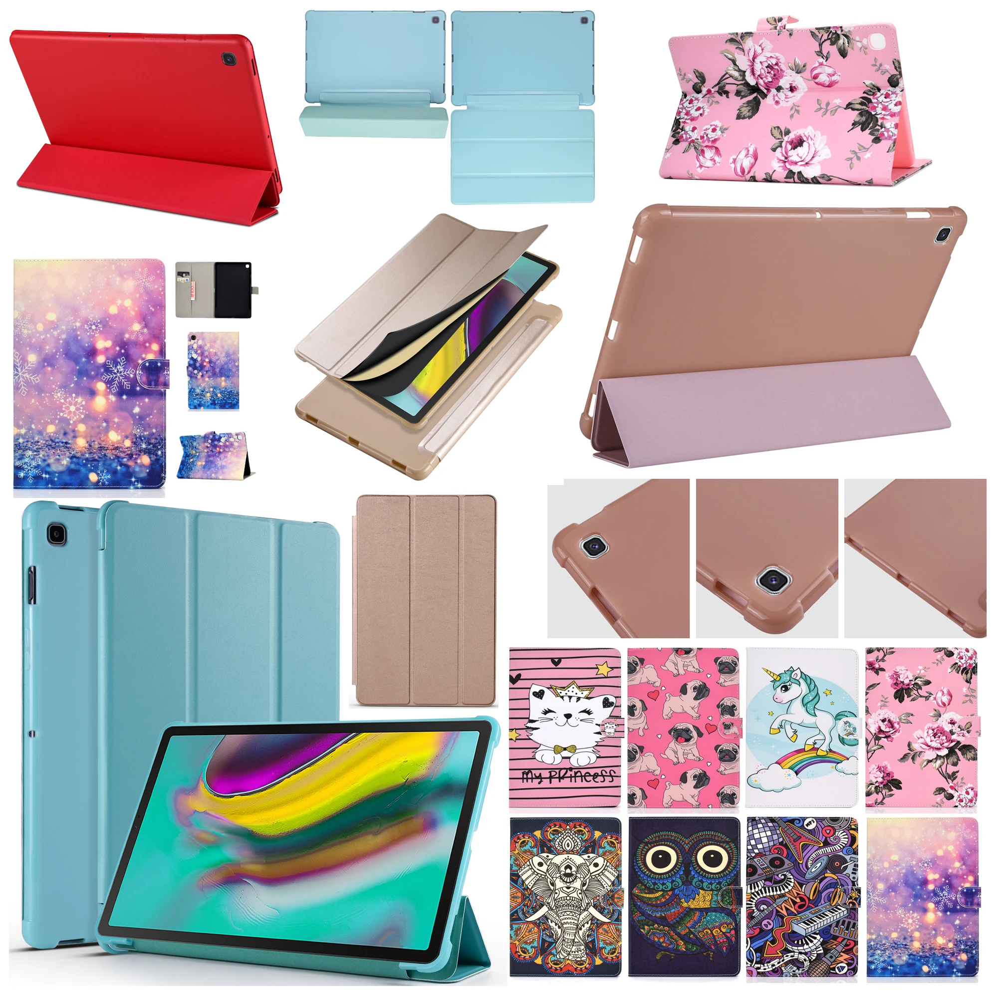 Кожаный чехол для Samsung Galaxy Tab S5e 10 5 SM T720 T725 Магнитный смарт подставка Funda S5E '񟭓