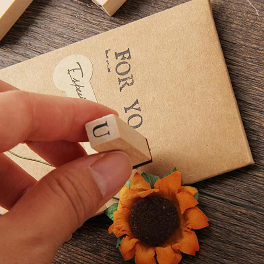 36 шт./компл. винтажный Деревянный DIY ручной работы деревянный пресс печать цифр