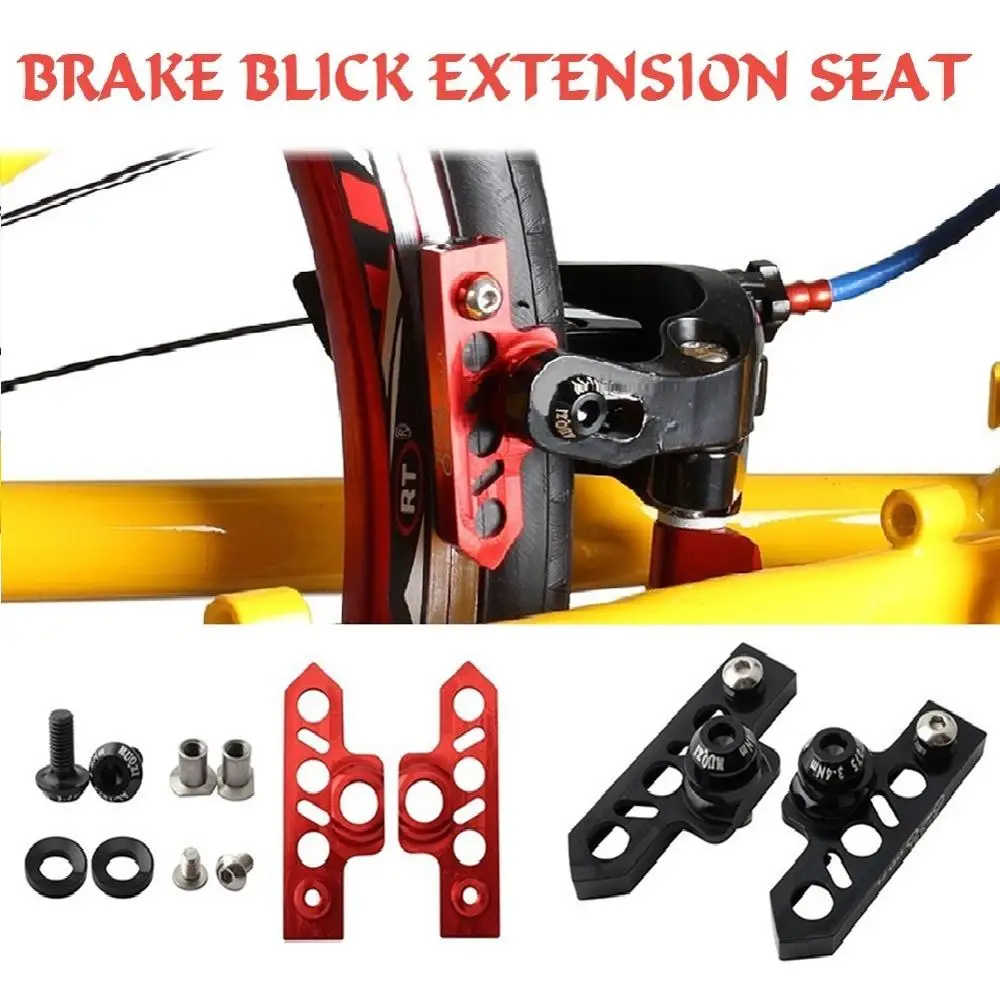 

MTB Bicycle Road Bike Red Black Brake Extension Adapter Brake Pads Extender Bike Modified Accessories