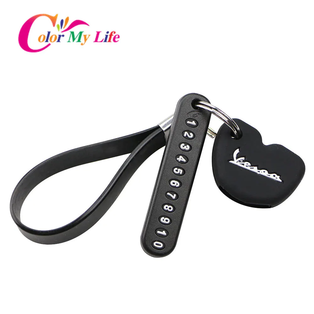 Силиконовый чехол для автомобильного ключа брелок телефона с номером карты Vespa