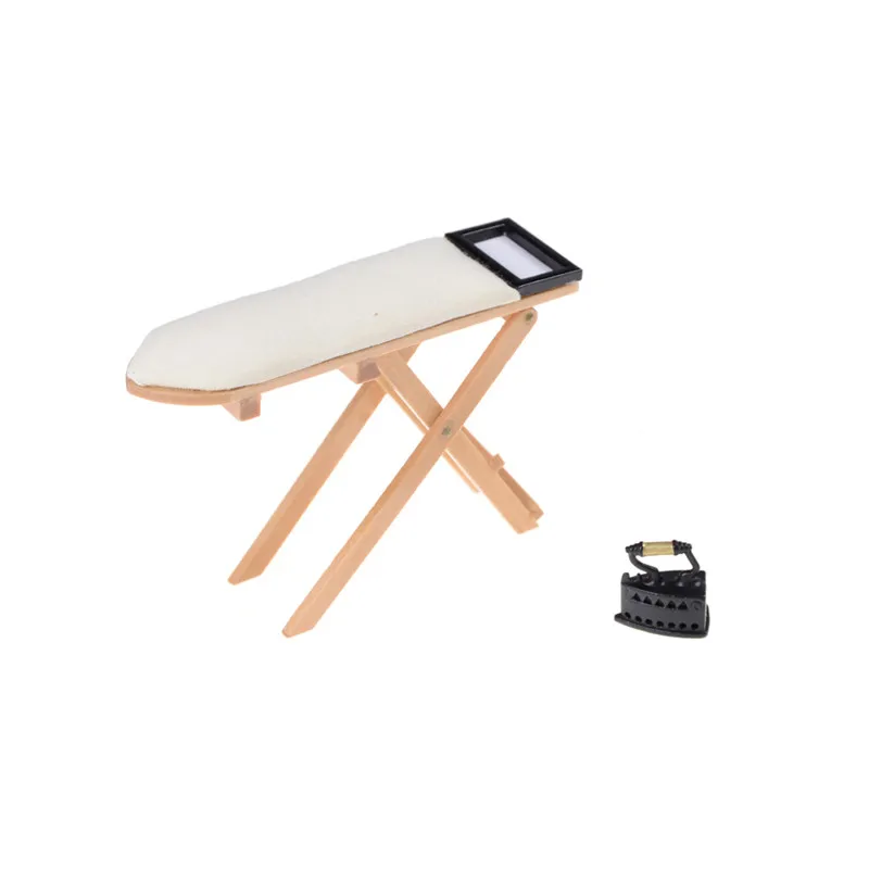 Деревянная мини доска для глажки кукольного домика в масштабе 1:12 миниатюрная