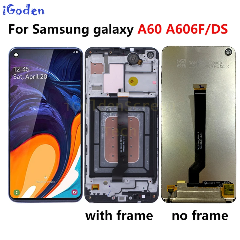 For Samsung galaxy A60 A606F/DS A6060 LCD Display Touch Screen Digitizer Assembly For Samsung A60 lcd