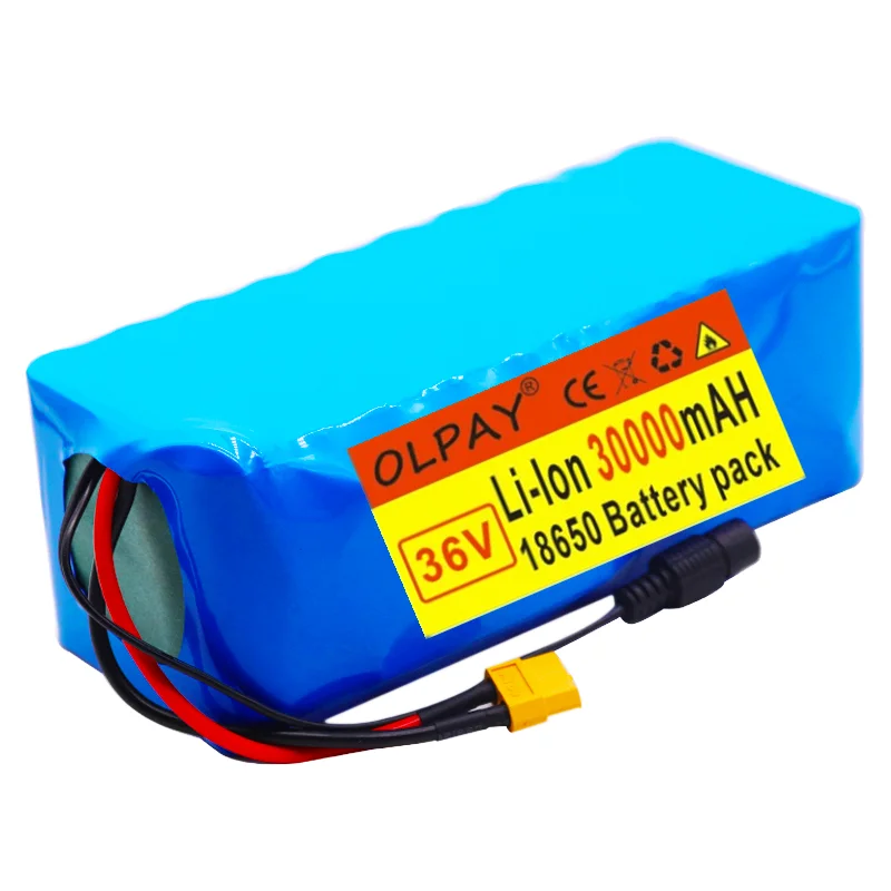 

Original XT60 interface 36V battery 10S4P 30Ah battery pack 500W high power battery 42V 30000mAh Ebike electric bike BMS