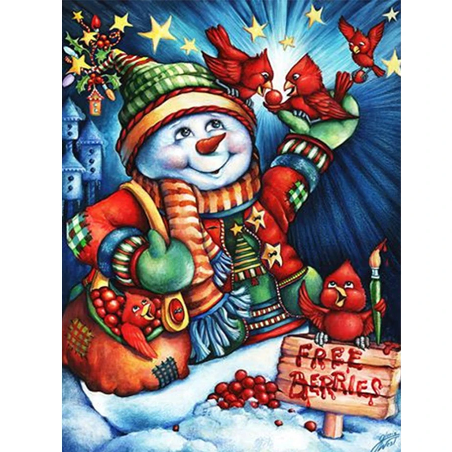 Рождественская Алмазная вышивка мультфильм человек 3D узор алмаз 5D DIY картина