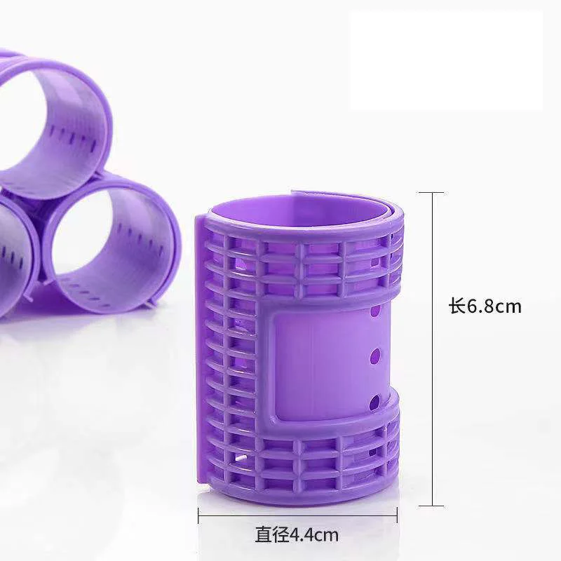 6 шт. диаметром 4 см защелкивающиеся ролики для волос Паровая завивка гибкие