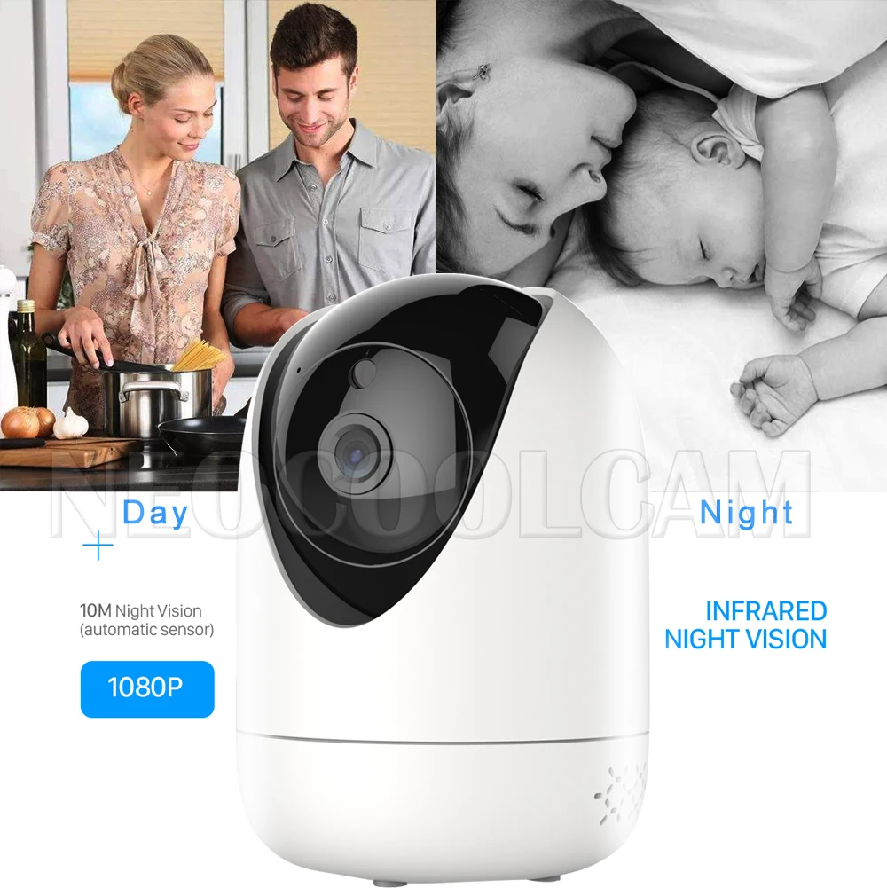 

NEOCoolcam 1080P HD Ai-Tracking WiFi IP Camera Night Vision Indoor Security Camera P2P CCTV Camera for home/Cats/pets/Cloud