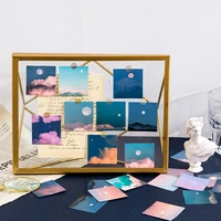 46pcsbox dusk landscape paper small diary mini kawaii box stickers set scrapbooking cute flakes journal stationery