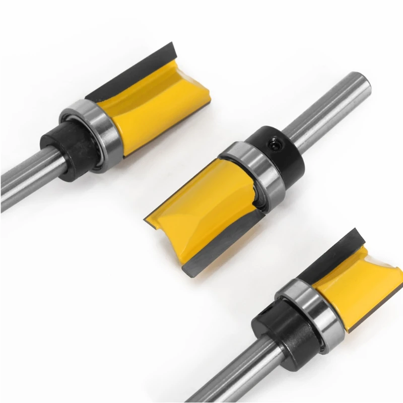

1/3pcs 8mm Shank Template Trim Hinge Mortising Router Bit Straight End Trimmer