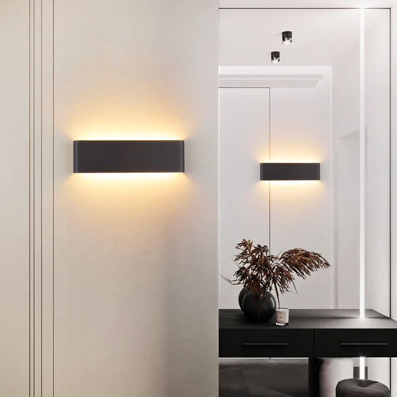 

LED eye protection bedside lamp bedroom hotel creative long strip wall lamp modern minimalist interior corridor aisle lighting