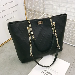 Quilted Chain Shoulder Bags 2021 Diamond Lattice Tote Bags for Women Casual Lattice Ladies Handbags Vintage High Quality Bag Sac