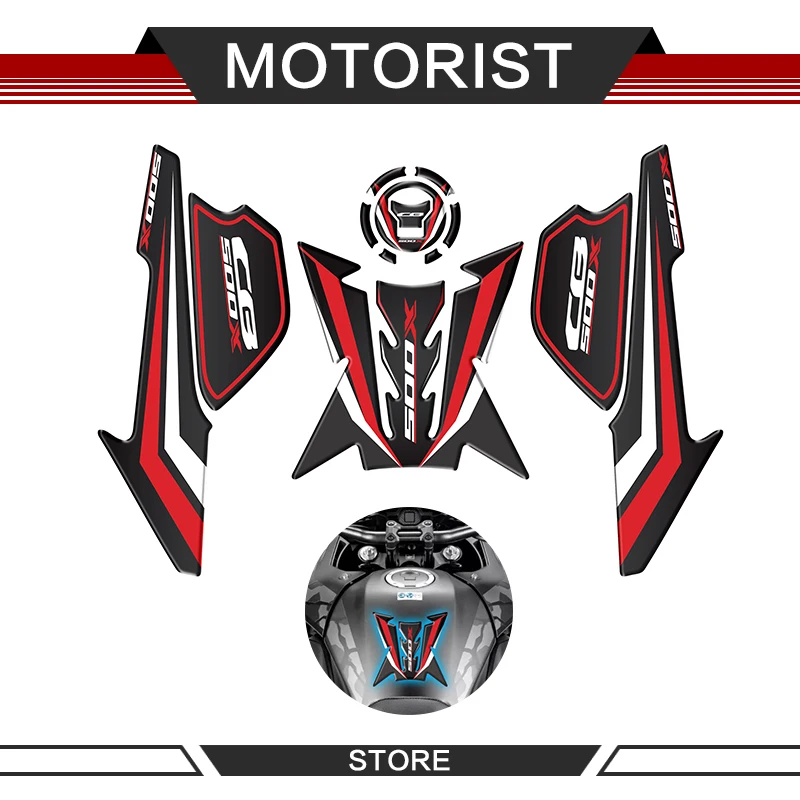 Мотоциклетная 3D наклейка из углеродного волокна с эмблемой защитная накладка на