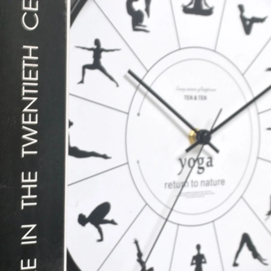 Креативные настенные часы для йоги бесшумные в скандинавском стиле современный