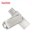 Двойной Флеш-накопитель SanDisk Новый USB 3,1 флеш-накопитель 512 ГБ Тип C 256GB двойной флеш-накопитель 128 Гб 64 Гб оперативной памяти, 32 Гб встроенной памяти, SDDDC4 металлический Тип-C OTG Pendrive1TB флеш-накопитель