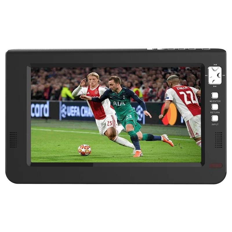 Портативный 10 1 дюймовый TFT светодиодный Dvbt2 цифровой аналоговый ТВ 1080P HDMI IN H.265