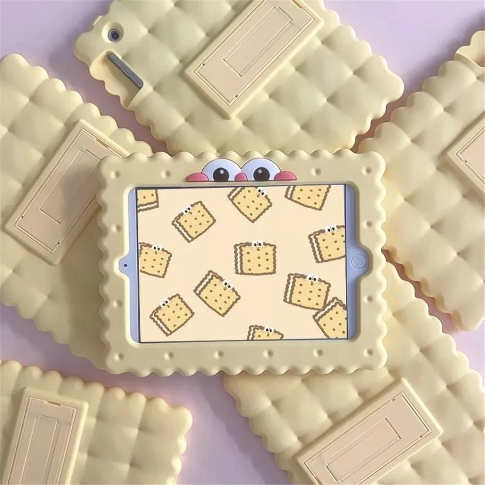 

Cartoon Toast With Bracket Tablet Case Cover For IPad 2017 2018 Silicone Shockproof Case For IPad Mini 1234 Air 123 Pro 10.5inch