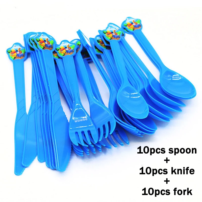 10Spoon10Fork10Knive 2,5 метровый плакат с медвежонком Винни, праздничные принадлежности для дня рождения, праздничные украшения, вечерние украшения - Цвет: 10Spoon10Fork10Knive