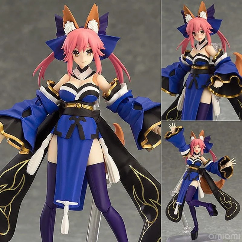 Фигурка Аниме 14 см Fate/Extra Caster Figma 304 # Yuzaoqian милая лиса подвижная фигурка игрушки для
