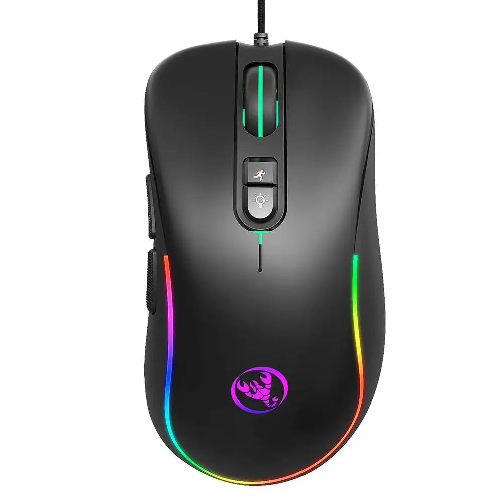 Игровая мышь RGB проводная программируемая эргономичная USB-мышь с подсветкой 7