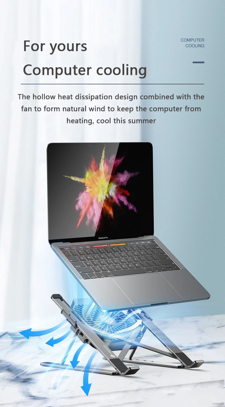 

Aluminum Laptop Holder for MacBook Air Pro Notebook Laptop Stand Bracket Foldable ABS Laptop Holder for PC Notebook Dell HP