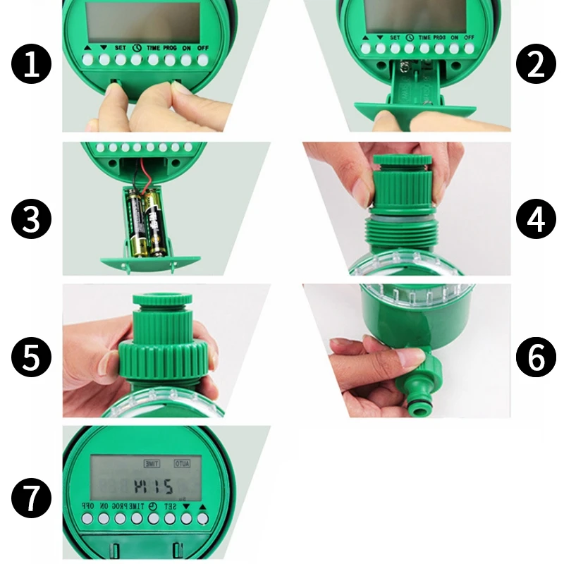 

Intelligent Timer Drip Irrigation Controllers for Potted Plants Lawn Orchards Outdoor Electronic Timer Automatic Watering Tools