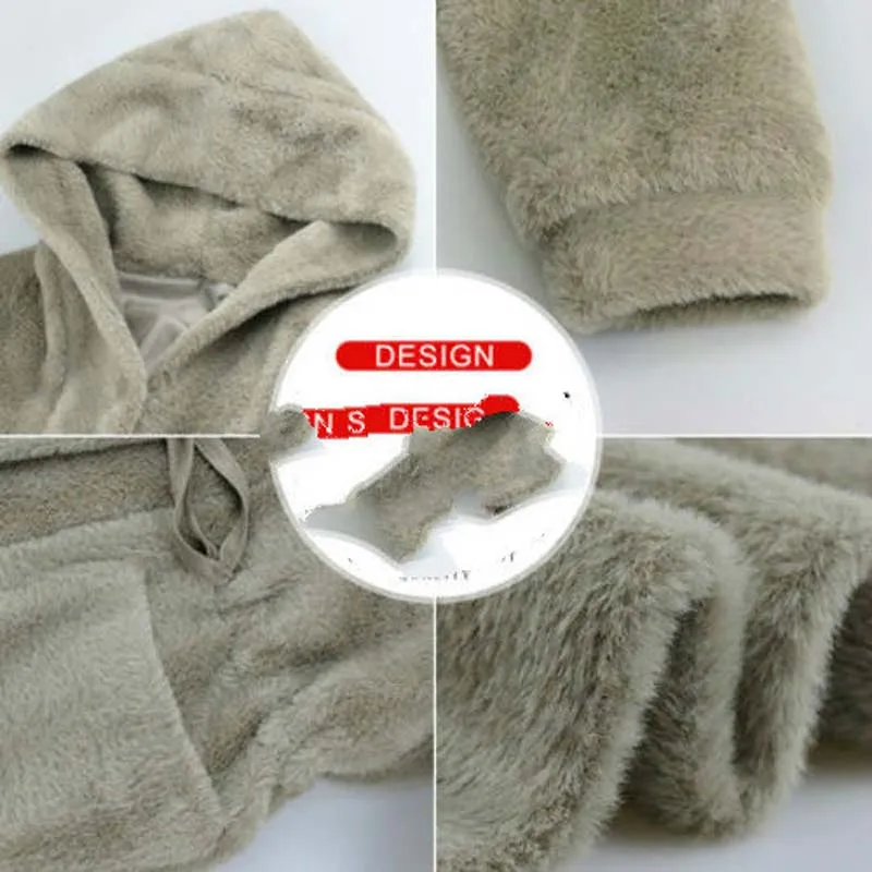 

Women 2021 Autumn Winter Faux Mink Velvet Cardigan Female Elegant Slim Loose Plus size Coat Ladies Warm Knit Mid-aged Jacket C81