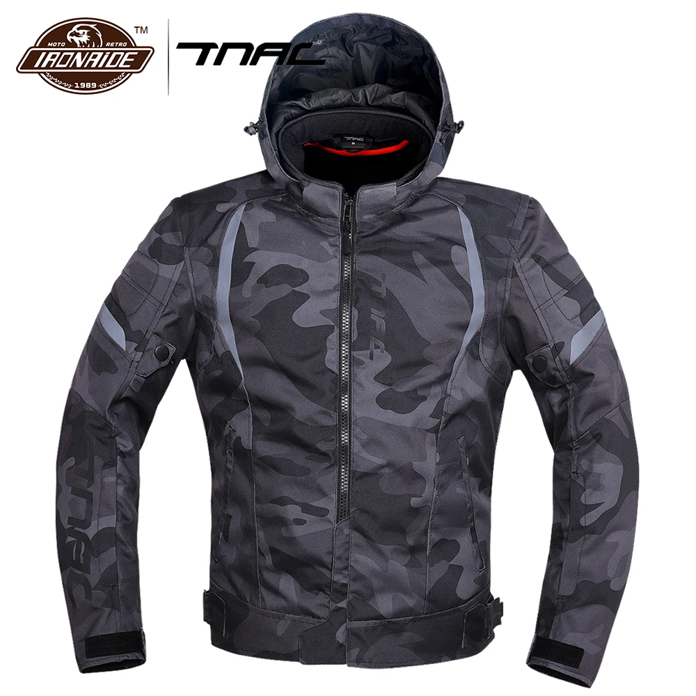 

TNAC Waterproof Motorcycle Jacket Men Jaqueta Motociclista Removeable linner Motorbike Motorcross Riding Jacket CE Protector