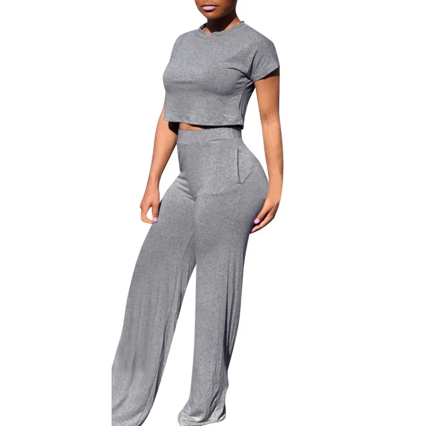 Женский уличный костюм для бега с круглым вырезом топ коротким рукавом и