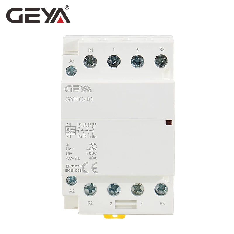 Free Shipping GEYA 4P 40A 4NO or 2NC2NO 220V/230V 50/60HZ Din Rail Household AC Modular Contactor | Обустройство дома