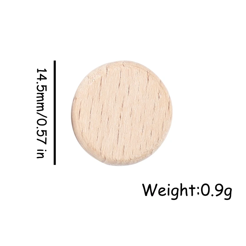 Let's Make-Cuentas de madera de haya para beb&eacute;, cascabeles de madera de arce para mordedor de beb&eacute;, cuna m&oacute;vil para cama, mordedor de madera, juguetes, 50 Uds.-2