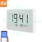 Оригинальные беспроводные умные домашние электронные цифровые часы Xiaomi BT4.0, гигрометр, термометр, ЖК-дисплей, измерение температуры